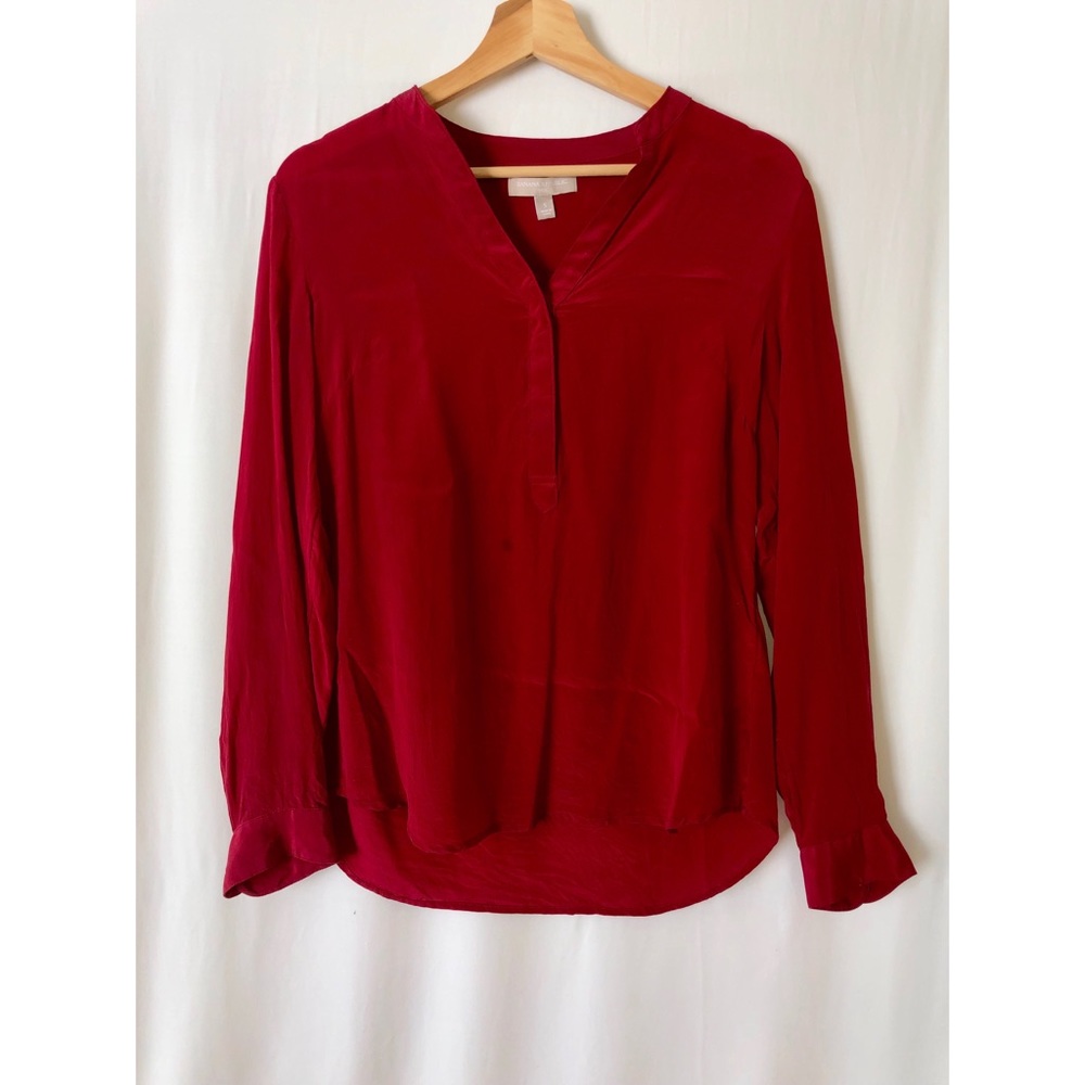 Banana Republic silk red blouse